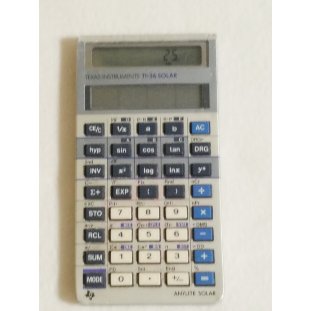 Texas Instruments TI-36 Anylite Solar Calculator